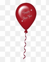 Red Balloon - New Years Balloons Clipart Emoji