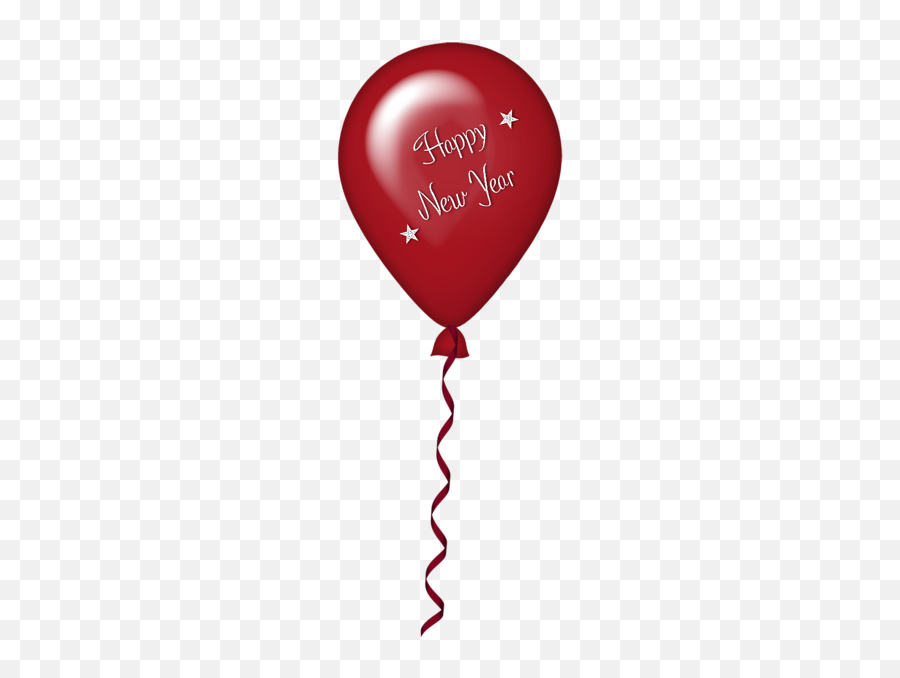 Red Balloon - New Years Balloons Clipart Emoji,Happy New Year Emoji Text