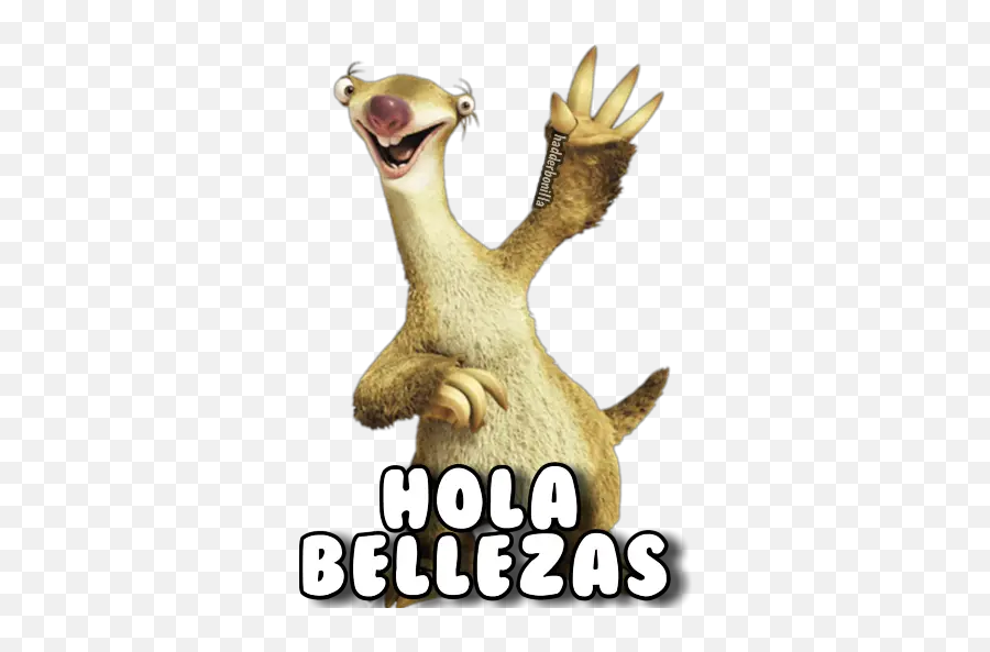 Sid Stickers For Whatsapp - Sid Ice Age Characters Emoji,High Five Emoji Meme