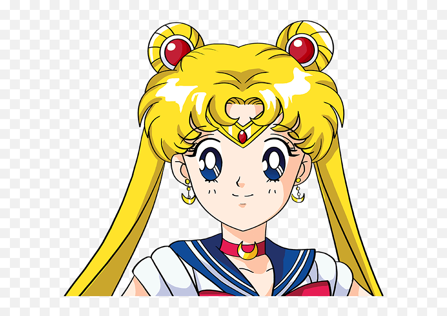 How To Draw Sailor Moon - Sailor Moon Drawings Easy Emoji,Moon Face Emoji