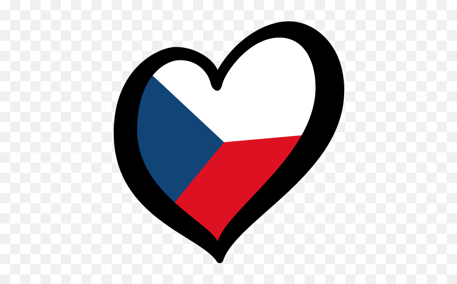 Eurorepública Checa - Czech Republic Eurovision Heart Emoji,Czech Republic Flag Emoji