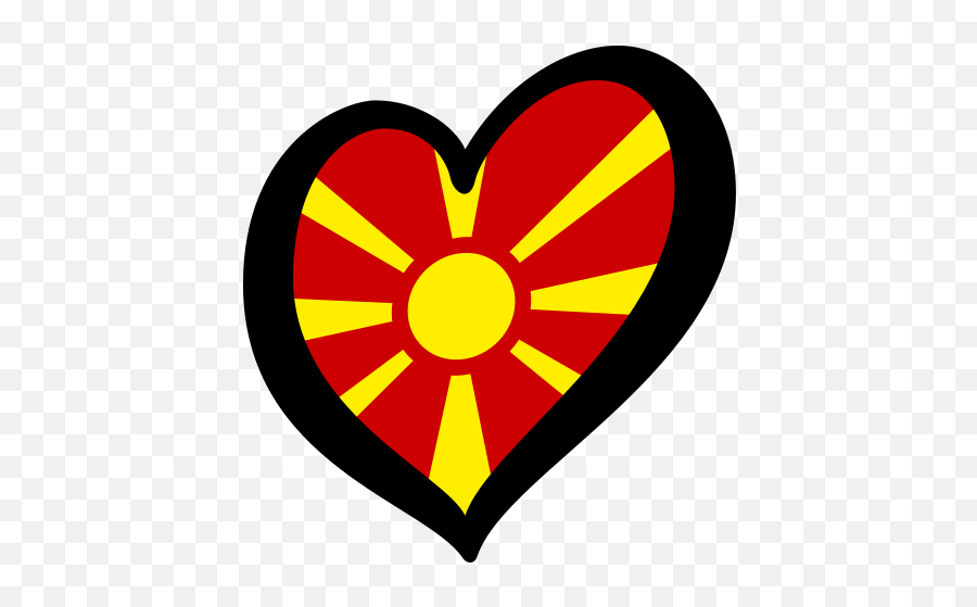 Euromacedonia Del Norte - Macedonia And European Union Flag Emoji,Heart Eye Emoji Copy