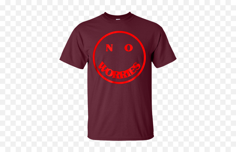 Red Smiley Face Emoji Emoticon T Shirt - Funny Montreal Canadiens Shirt,No Worries Emoji