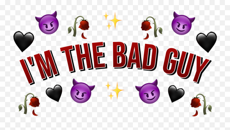Bad Evil Devil Red Emoji Bill - Billie Eilish Clip Art,Evil Emoji Text