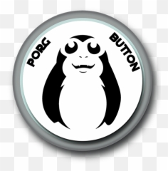 Porg Button - Porg Decal Emoji,Porg Emoji