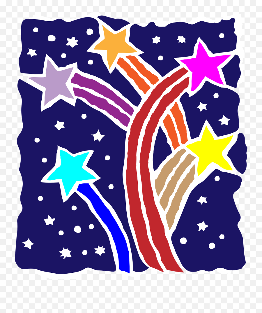 Stars Colorful Shooting Burst - Colorful Shooting Stars Clipart Emoji,Falling Star Emoji