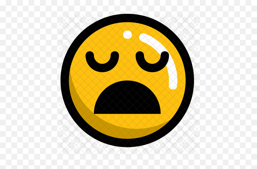 Sad Emoji Icon Of Colored Outline Style - Circle,Emoji 102