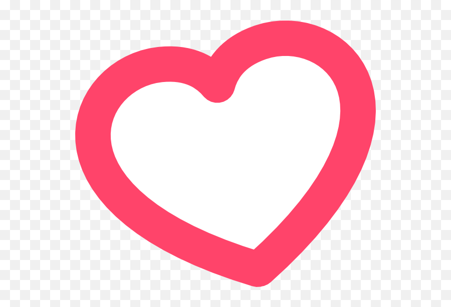 Pink Heart Outline - Cute Heart Transparent Clipart Emoji,Gold Heart Emoji