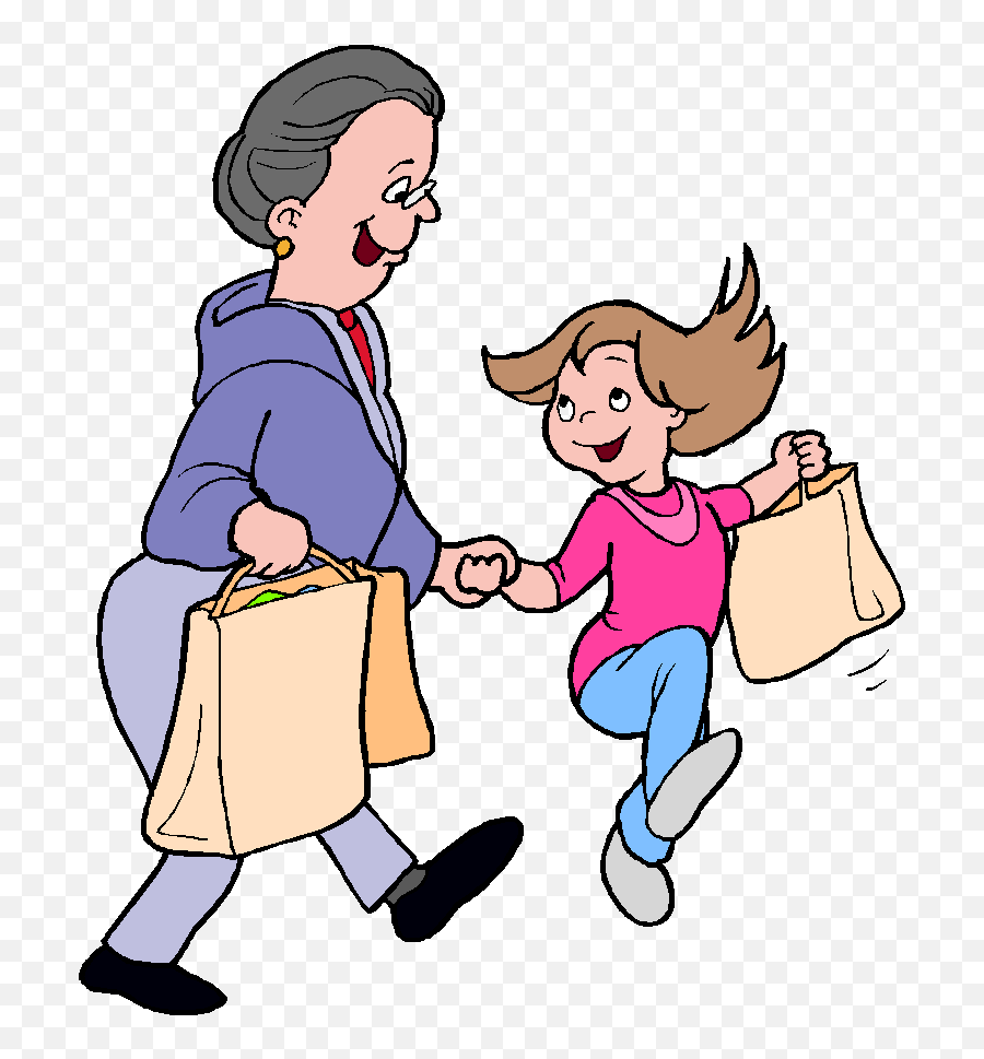 Funny Grandma Clipart - Grandma And Granddaughter Clipart Emoji,Grandparent Emoji