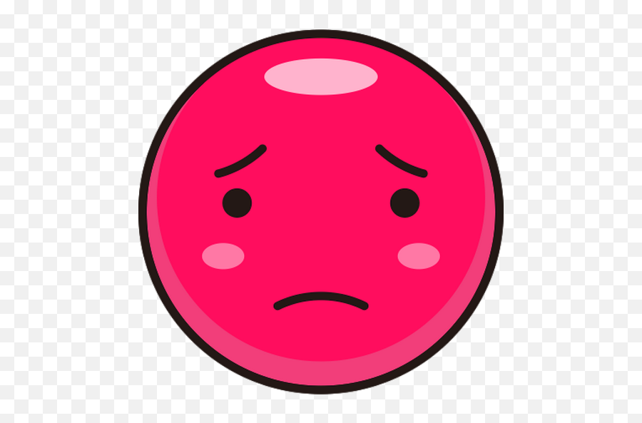 Ip Smiley Rose Triste - Circle Emoji,Emoticone Triste