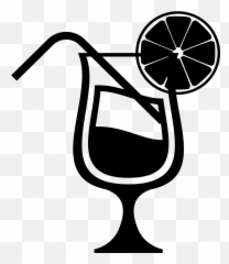 Emojione Bw 1f379 - Drink Black And White