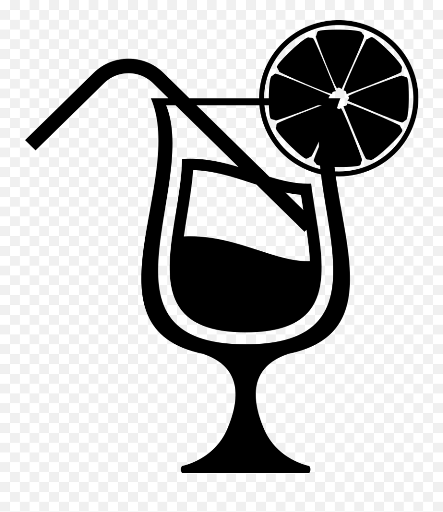 Emojione Bw 1f379 - Drink Emoji Black And White,Wine Emoji