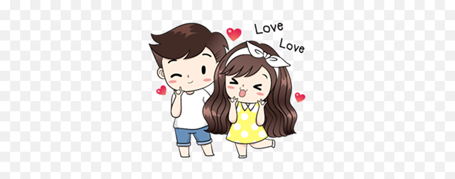 Love You Stickers By Jasoliya Bhavin - Cute Couple Whatsapp Stickers Emoji,I Love You Emoticons
