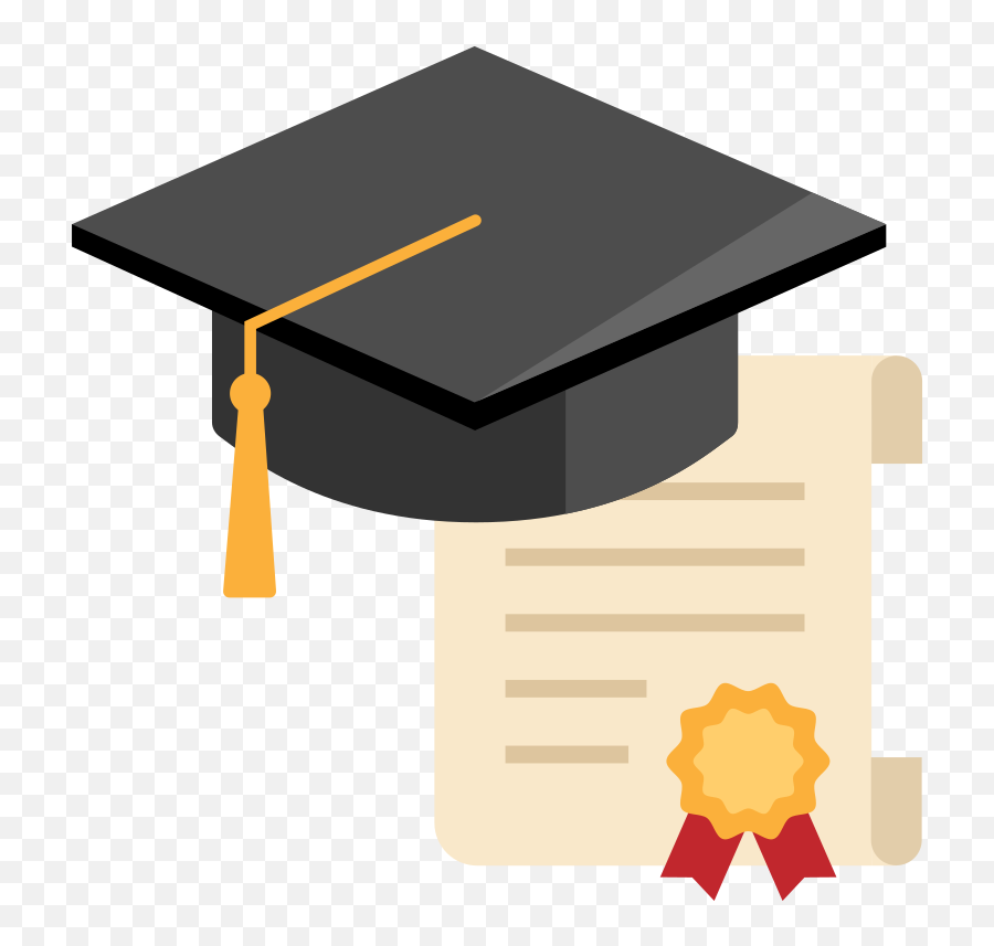 Graduation Cap Vector Png - University Certificate Icon Graduation Diploma Icon Png Emoji,Graduation Cap Emoji