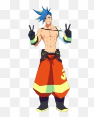 promareGalopurplefirefighterorange Sticker by Kishiko - Promare Tickle Emoji
