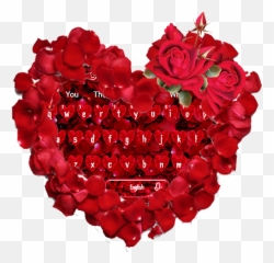 Red Rose Love Keyboard - Petals Emoji