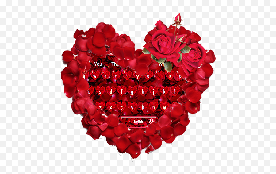 Red Rose Love Keyboard - Red Rose Petals Emoji,Red Rose Emoji
