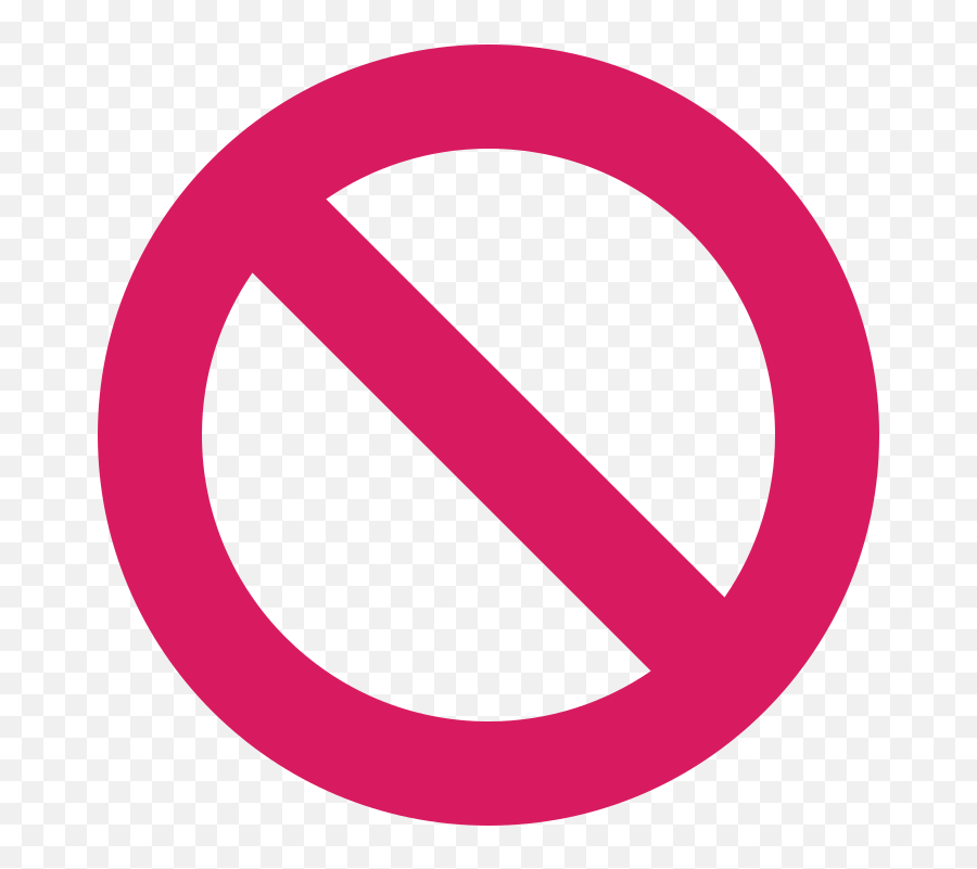 Fileeo Circle Pink Not - Allowedsvg Wikimedia Commons Pink No Entry Sign Emoji,Censored Emoji