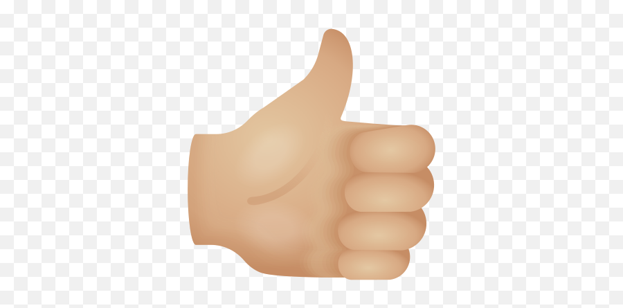 Thumbs Up Medium Light Skin Tone - Sign Language Emoji,Shocker Emoji Iphone