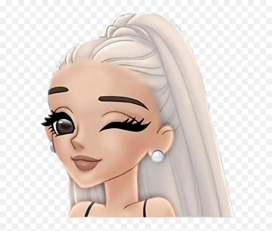 Ari Ariana Grande Arianagrande Arimoji - Cute Ariana Grande Cartoon Emoji,Blonde Girl Emoji