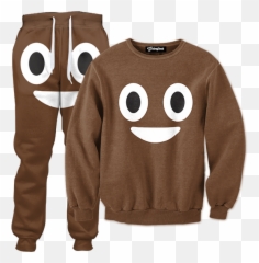 Emoji Poop Tracksuit - Giraffe Riding Shark Sweater