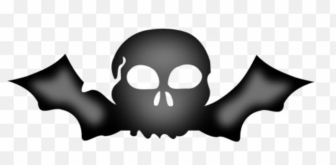 Free Vampire Halloween Illustrations - Skull With Wings Png Emoji