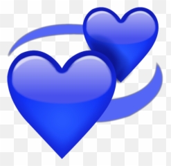 Emojis Love Apple Smiley Blue - Heart Png Transparent