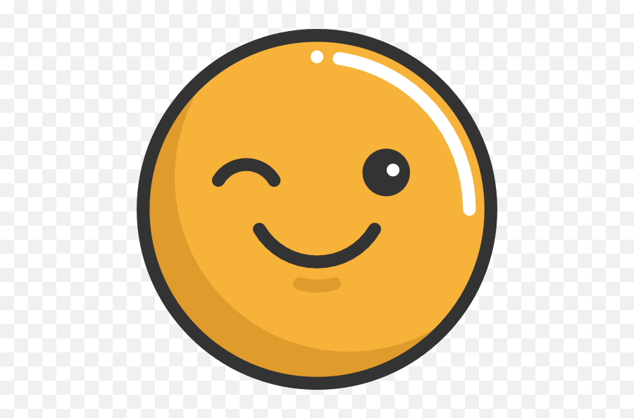 Wink Emoticons Emoji Feelings Smileys Icon - Mute Emoji Transparent Background,Wink Face Emoji