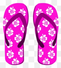Pink Flip Flops - Hawaiian Clip Art Emoji