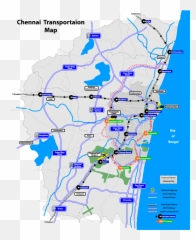 Chennai Transportation Map - Tourist Of Emoji