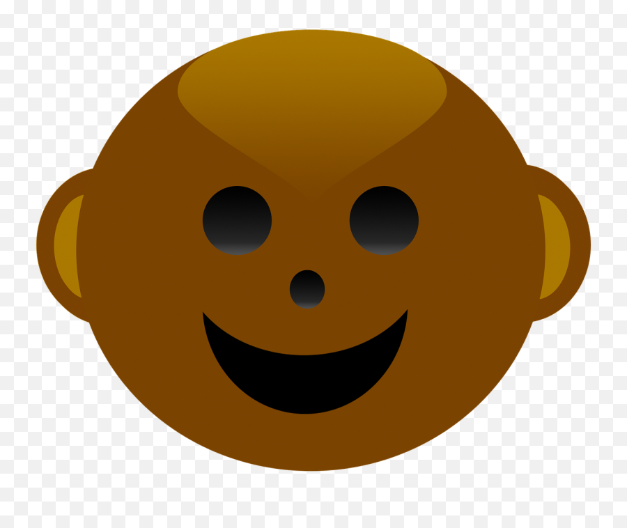 Monkey Brown Black Wildlife Animal - Smiley Emoji,Dog Emoticon
