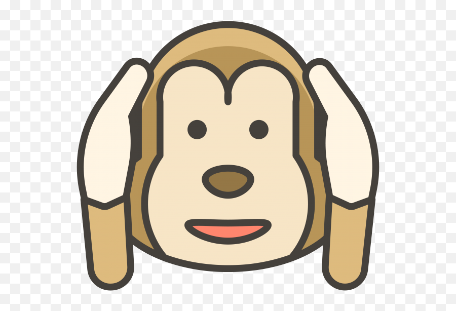 Hear No Evil Monkey Emoji Clipart - Clip Art,Speak No Evil Emoji