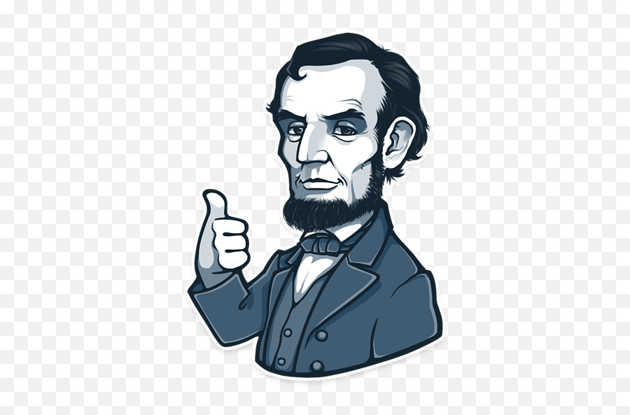 When Stickers Meet Art And History - Abraham Lincoln Thumbs Up Emoji,Steve Jobs Emoji