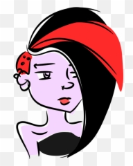 Gambar Hipster Gadis Gratis - Red Punk Girl Clipart Emoji