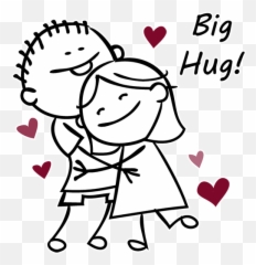 Cute Couple Love Hug Heart Red - Emoji