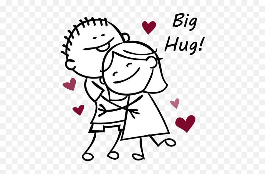 Cute Couple Love Hug Heart Red - Heart Emoji,Big Hug Emoji