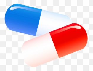 Cartoon Blue Pills Transprent Png - Transparent Red Emoji