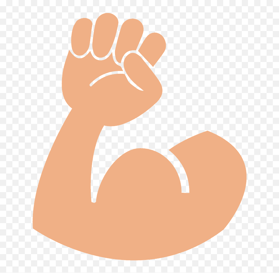 Flexed Biceps Emoji Clipart,Muscle Flex Emoji