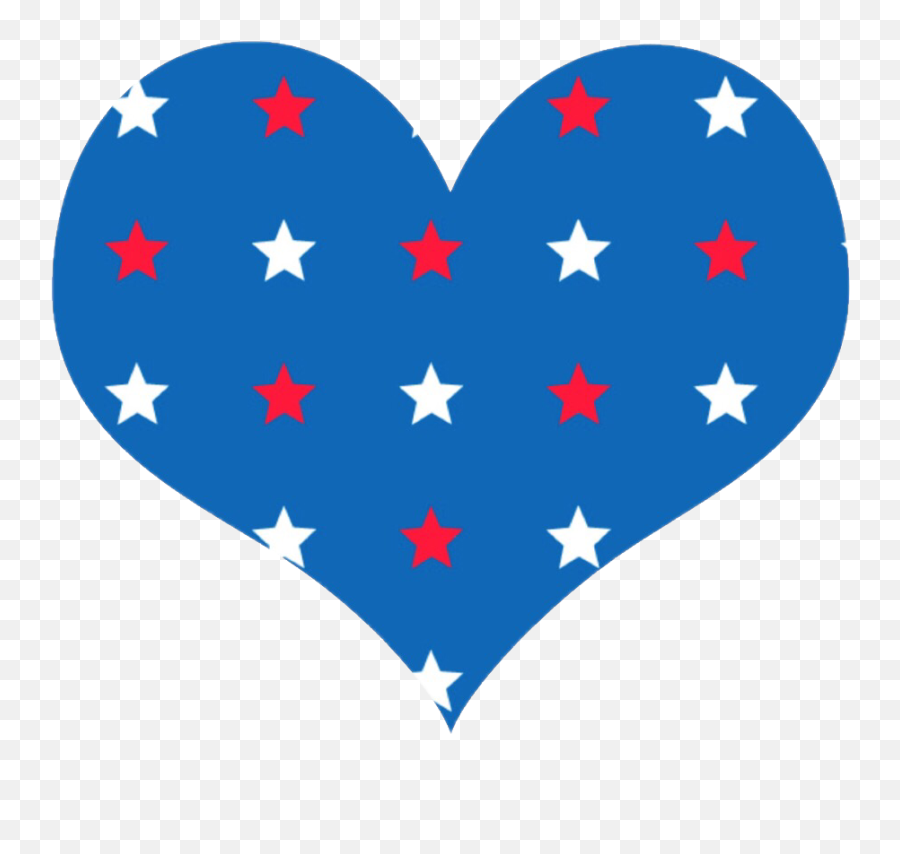 Heart Freetoedit Love Stars Red Blue 4thofjuly - Blue And Red Stars Clipart Emoji,Confederate Emoji