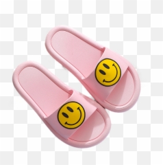 Slipper female summer antiskid in bathroom home use parents and children ins fashionable wear cute cartoon cool slippers for - Solid Emoji