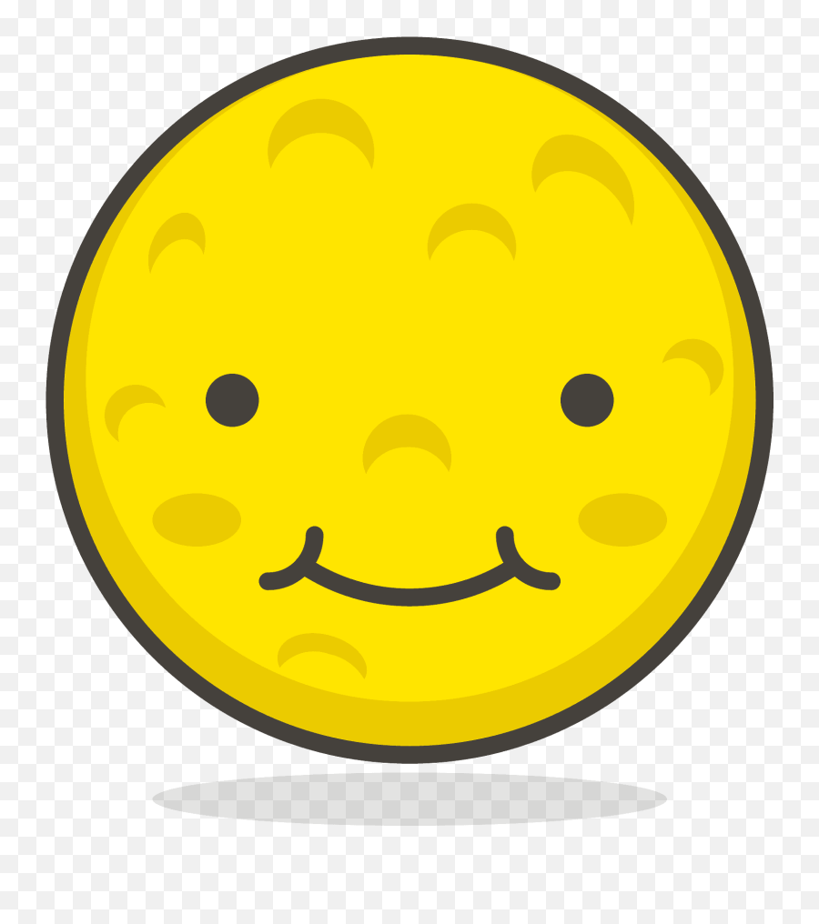 Full Moon Face Emoji Clipart - Happy,New Moon With Face Emoji