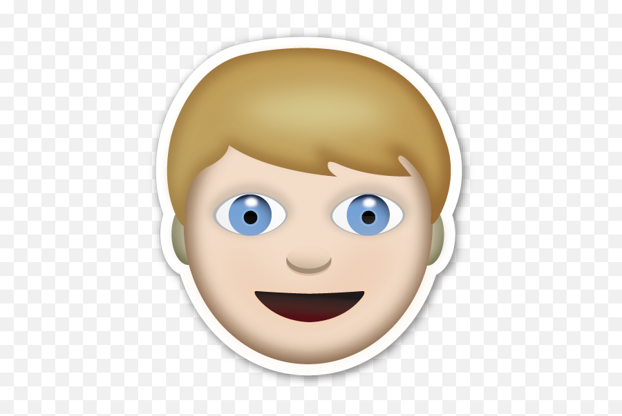 Download Person With Blond Hair - Iphone Emoji Stickers Whatsapp,Boy Emoji