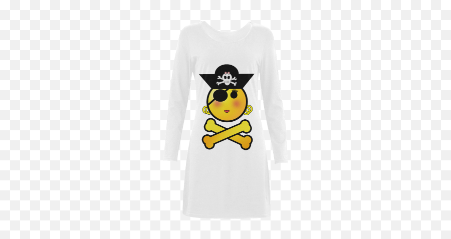 Pirate Emoticon - Sleeve Emoji,Emoji Long Sleeve Shirt