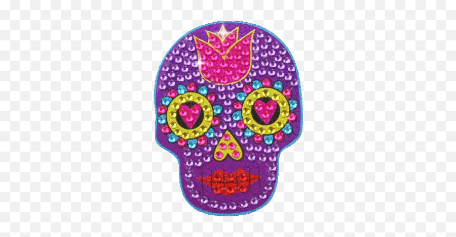 Pretty Sugar Skull - Rhinestone Sugar Skull Art Emoji,Sugar Skull Emoji