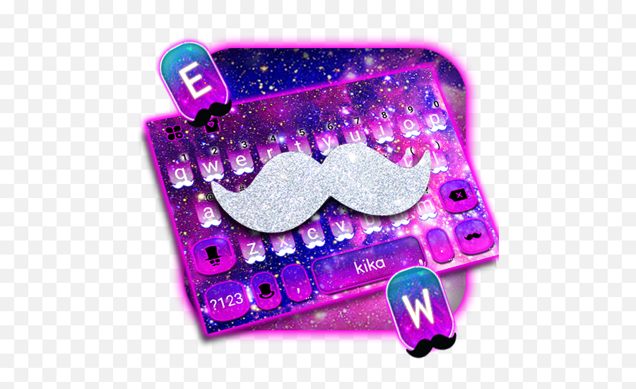 Galaxy Silver Beard Keyboard Theme - Mobile Phone Emoji,Beard Emoji Copy And Paste