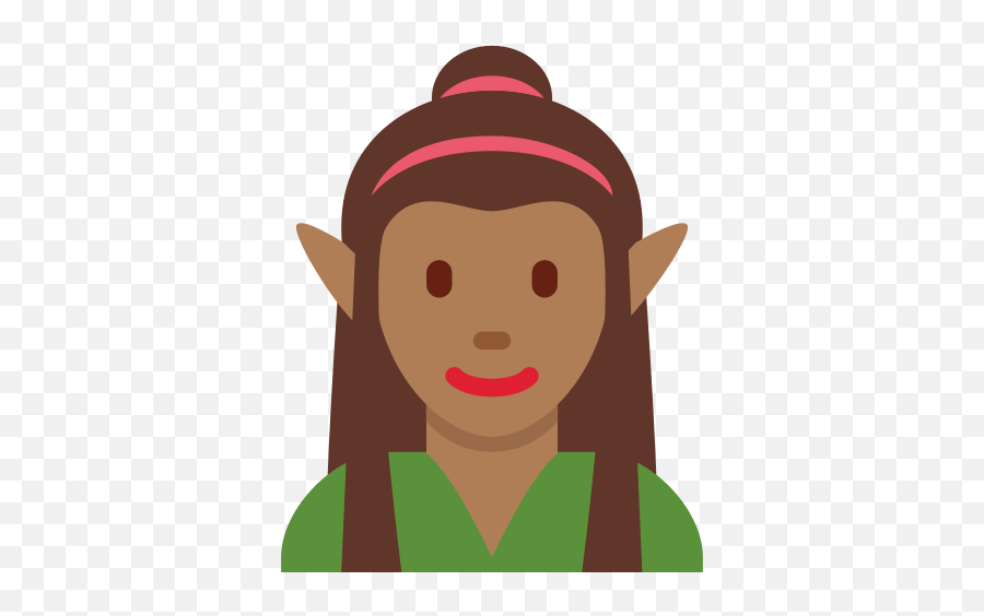 Woman Elf Emoji With Medium - Human Skin Color,Elf Emoji