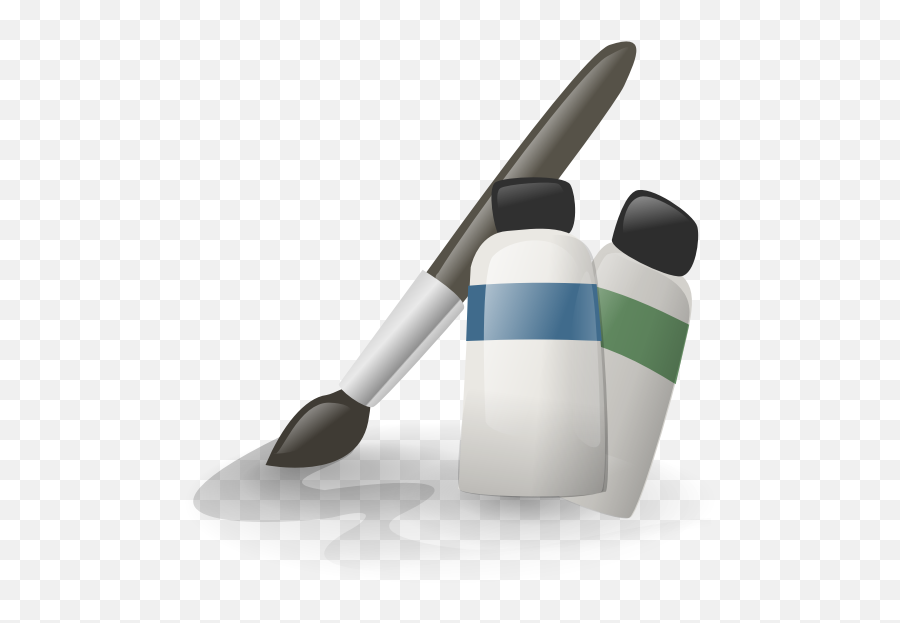 Paint Cans And Paint Brush Vector - Paintbrush Emoji,Emoji Canvas Painting