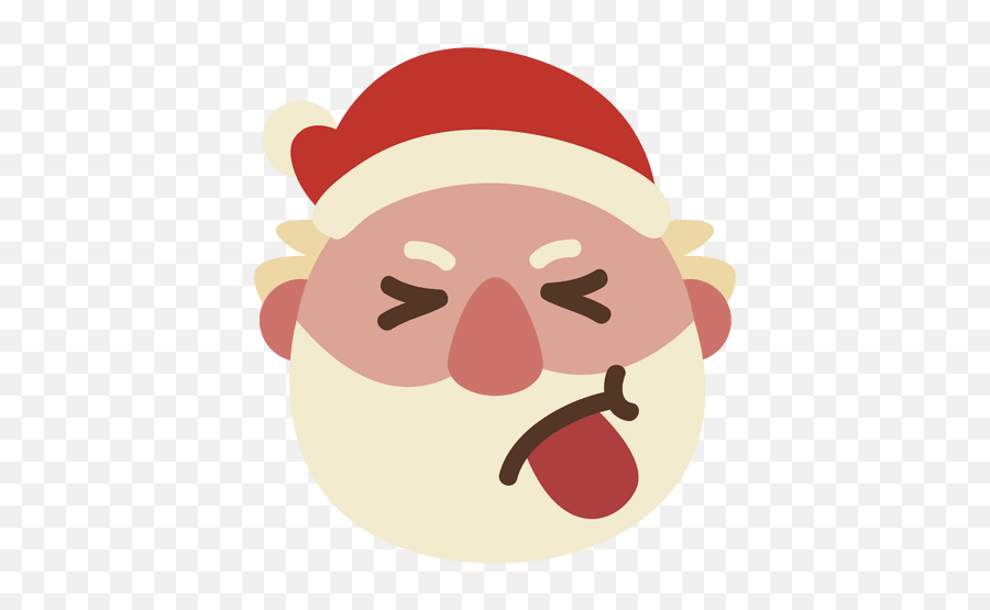 Tongue Out Santa Claus Face Emoticon 66 - Santa Claus With Heart Emoji,Emoji 66