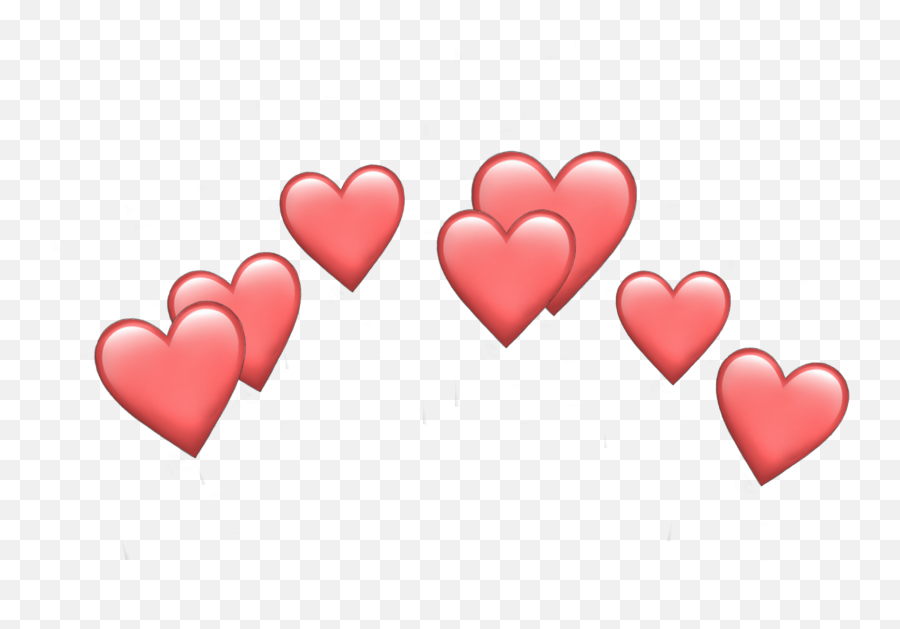 Freetoedit - Peach Heart Emoji Crown,Double Heart Emoji