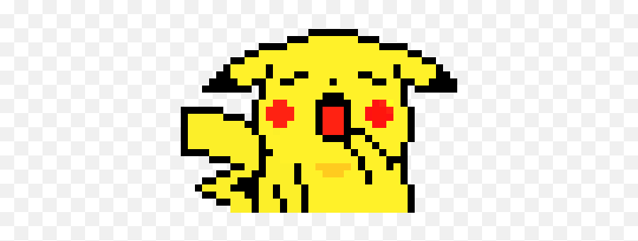 Tired Pikachu Pixel Art Maker - Pixel Art 32x32 Grid Emoji,Tired Emoticon